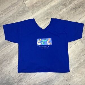 ICanToo Sport PHX Arizona Shirt One Size Wide Shoulder Blue Kokpoelli VTG